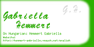 gabriella hemmert business card